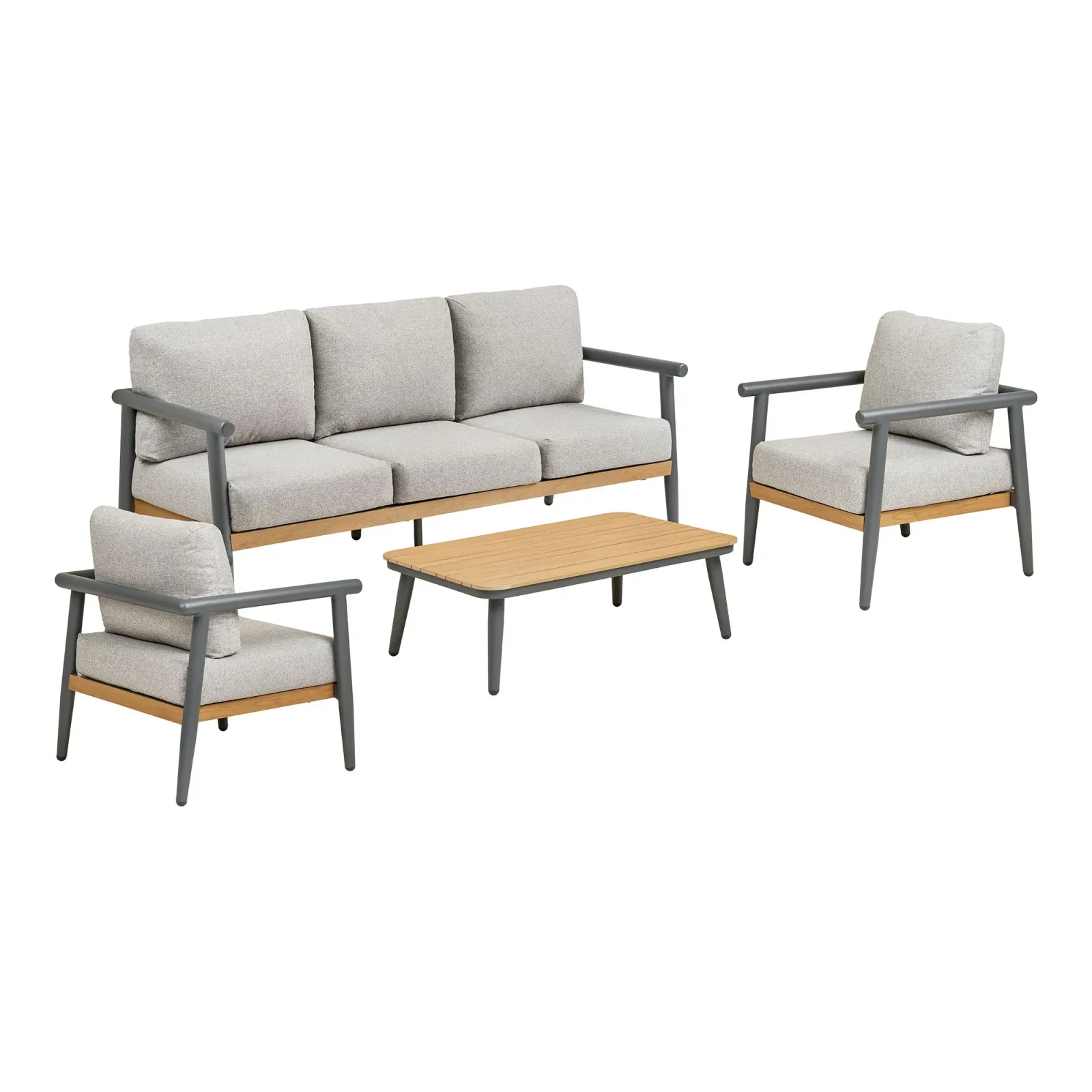 Comillas Loungesæt - Loungesæt, Aluminium, Antracitgrå, Inkl. Hynder
