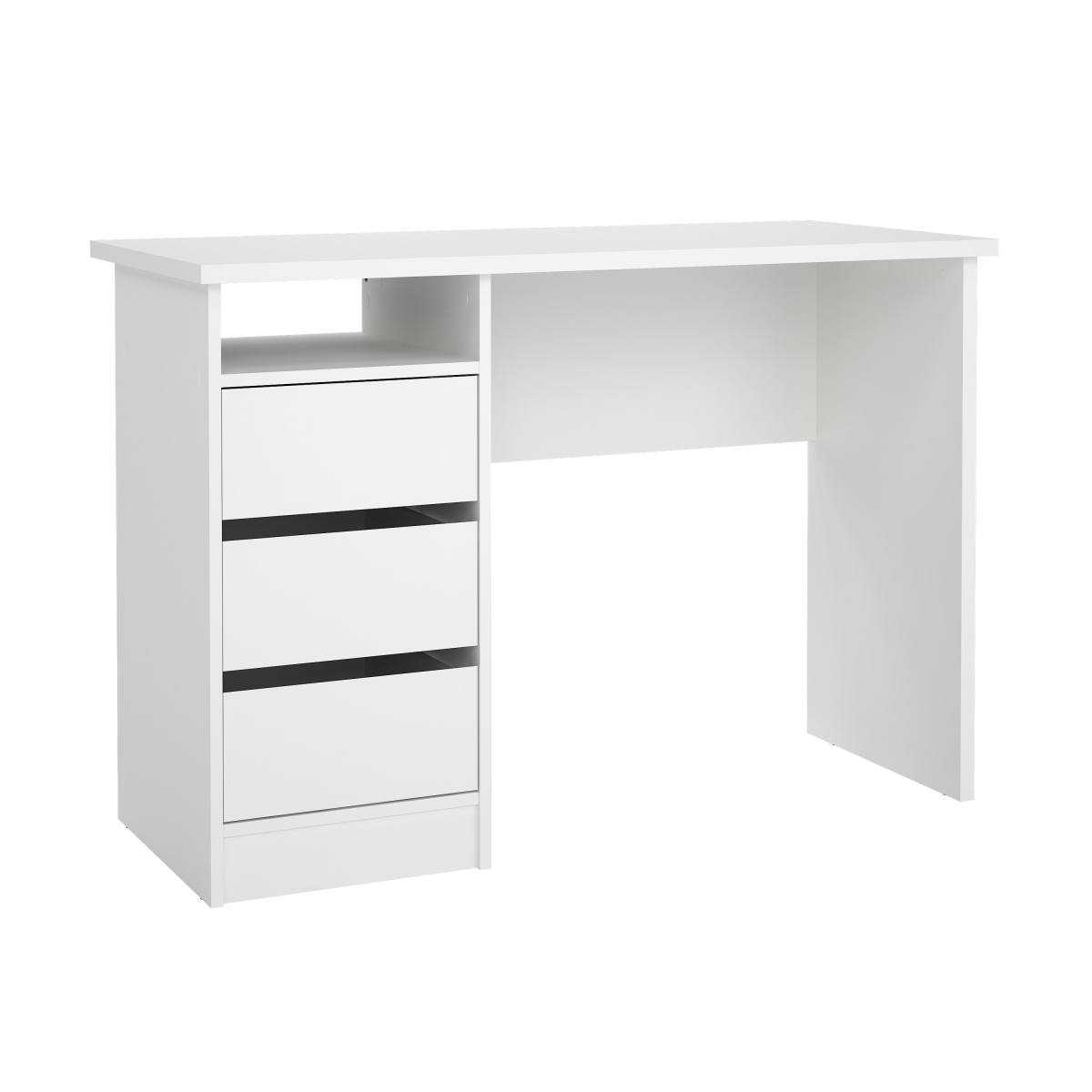 TVILUM Function Plus skrivebord, m. 1 rum og 3 skuffer - hvid træ (110x48,5) – billede 6