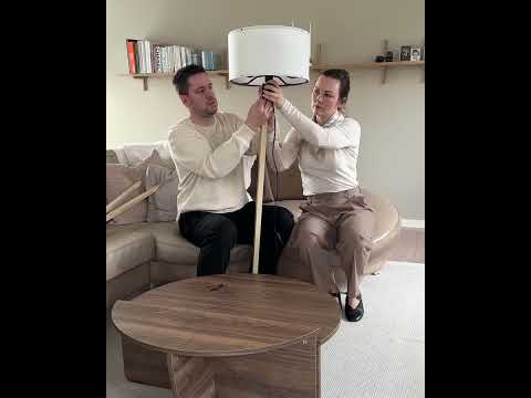 LUMI AYD gulvlampe - beige PVC og MDF – billede 4