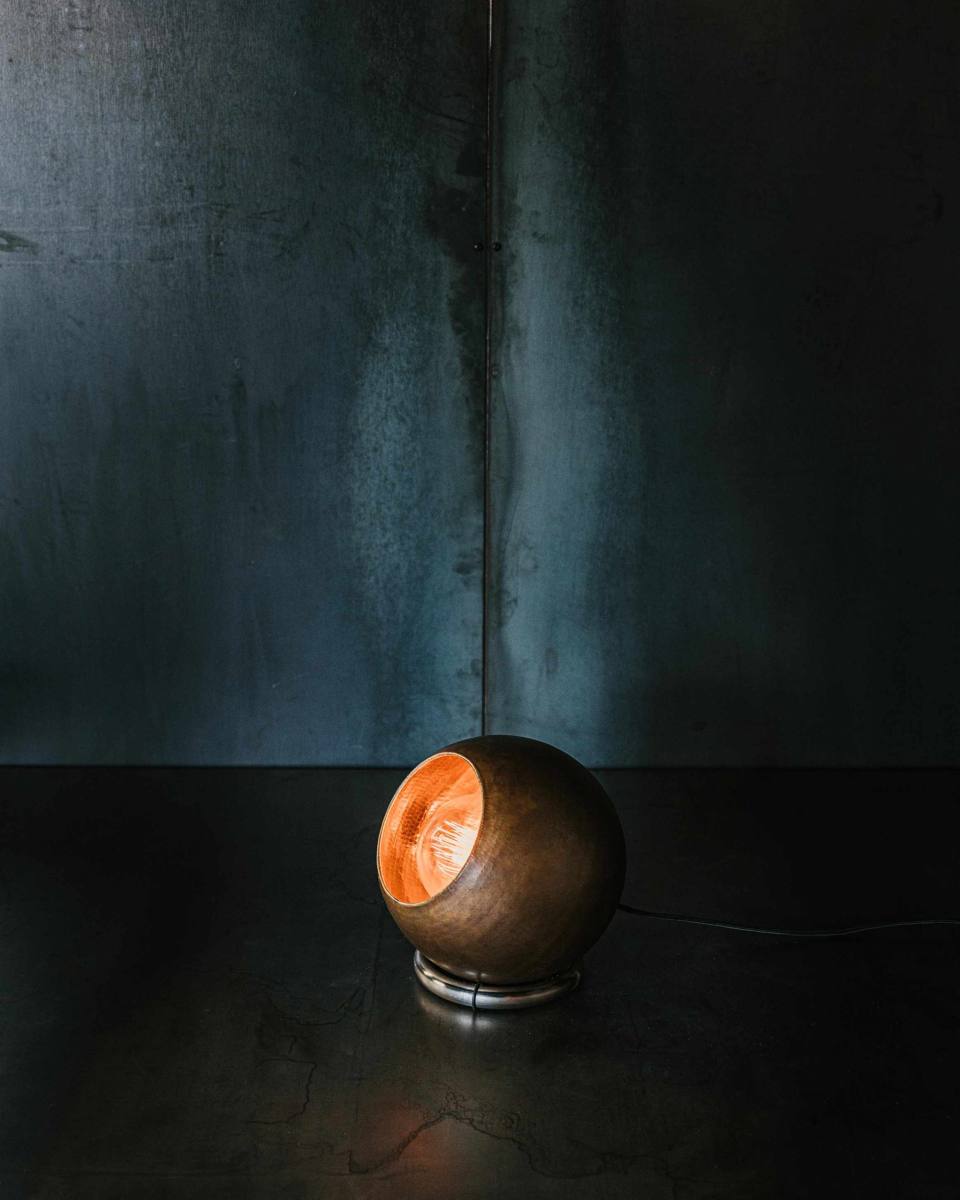 FLOOR Brun kobberlampe 25 cm