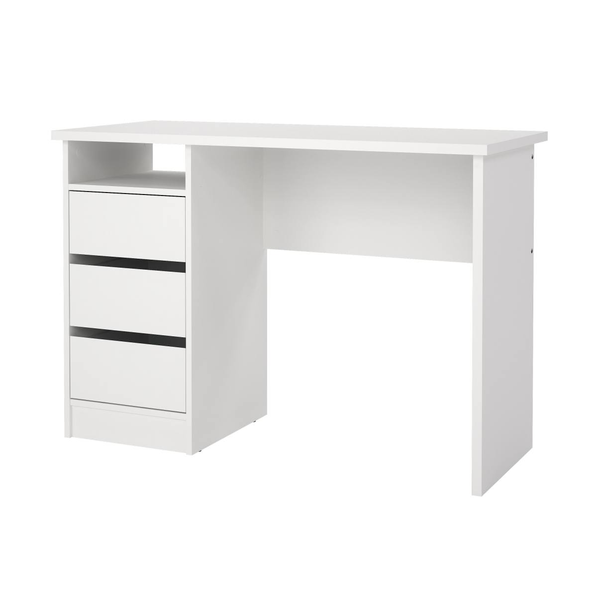 TVILUM Function Plus skrivebord, m. 1 rum og 3 skuffer - hvid træ (110x48,5) – billede 5