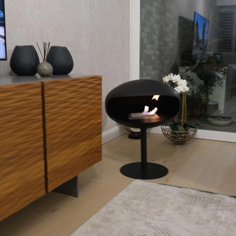 Cocoon Pedestal med sort fod - Sort – billede 3