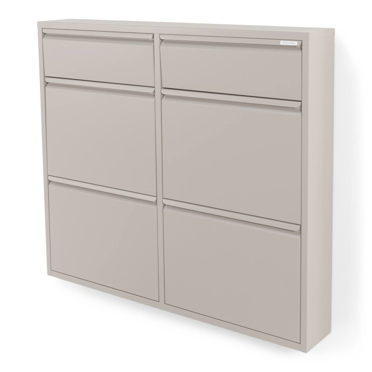 SPINDER DESIGN BILLY 6 skoskab, m. 6 låger - silky taupe stål – billede 2
